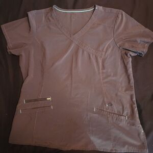 Women's V-Neck Scrub Top - Gray